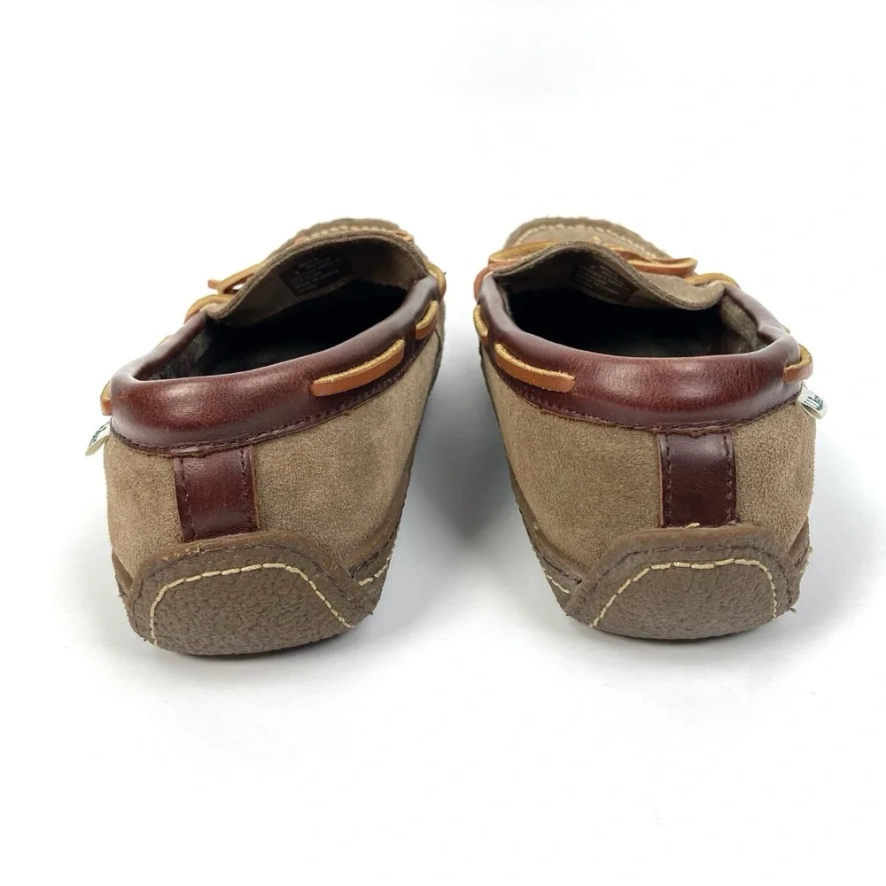 LLBEAN Flannel Lined Suede Slipper Mens 9